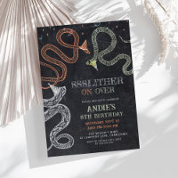 Snake Party Chalkboard Reptile Birthday