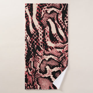 snake pattern texture art decor bath towel