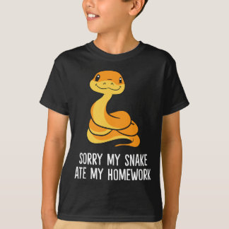Snake Pet School Sorry, My Snake Ate Homework T-Shirt