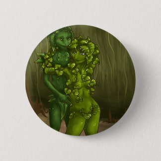 Snake Plant and Pothos Romance 6 Cm Round Badge