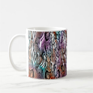 Snake Print, Animal print, ccolorful, Coffee Mug