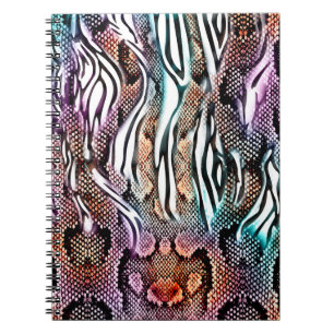 Snake Print, Animal print, ccolorful, Notebook