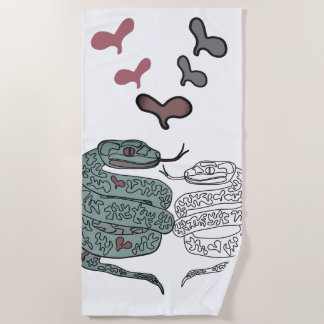 Snake print beach towel