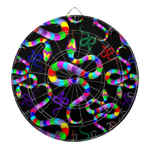 Snake Psychedelic Rainbow Colors Dartboard