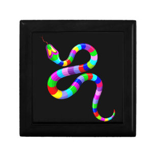 Snake Psychedelic Rainbow Colors Gift Box