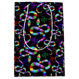 Snake Psychedelic Rainbow Colours Medium Gift Bag