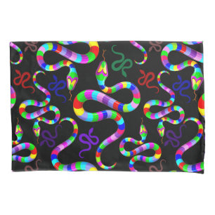 Snake Psychedelic Rainbow Colours Pillowcase