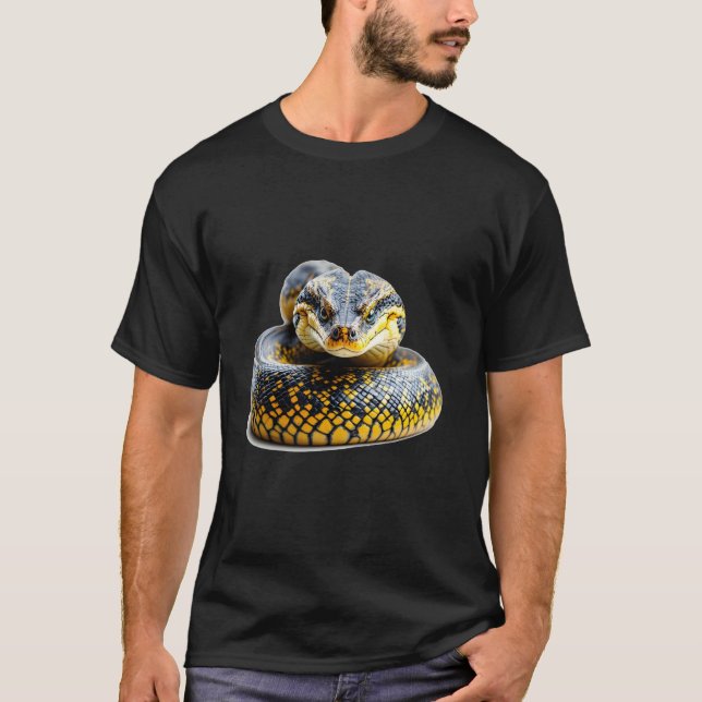 Snake python reptile powerful hypnotic dominant an T-Shirt (Front)