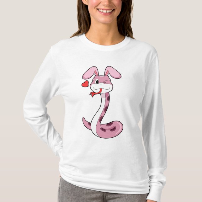Snake Rabbit Heart T-Shirt (Front)