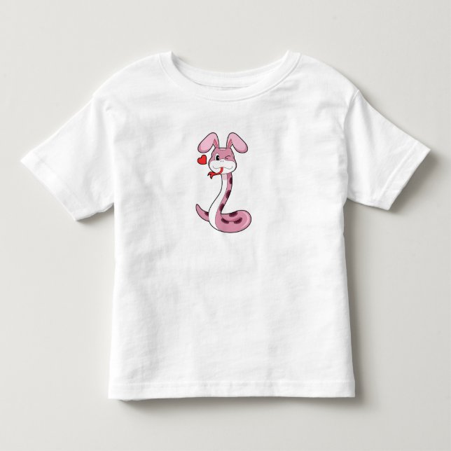 Snake Rabbit Heart Toddler T-Shirt (Front)