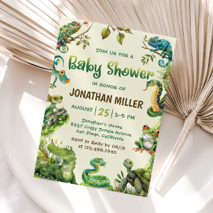 Snake Reptile Baby Shower Invitation