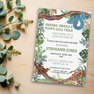  Snake Reptile Baby Shower  Invitation