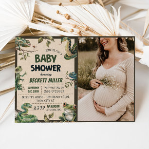 Snake Reptile Baby Shower Photo Invitation