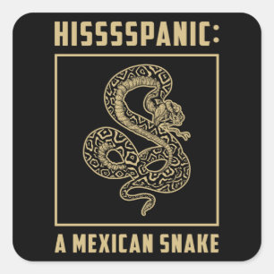Snake Reptile Cobra Animal Pet Snakers Funny Gift Square Sticker