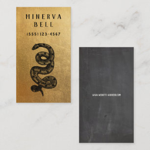 Snake Reptile Gold Business Card