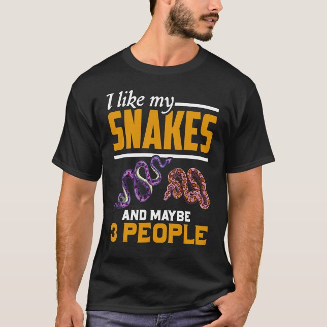 Snake  Reptile Keeper Animal   Snake T-Shirt (Front)
