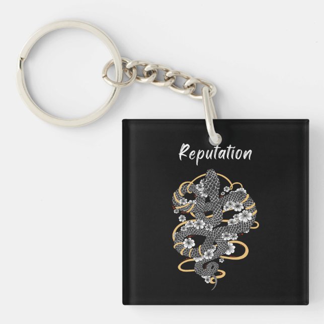Snake Reputation In The World Key Ring (Front)