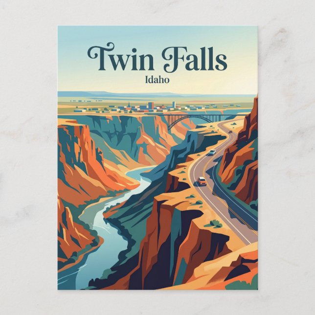Snake River Canyon Rim Idaho Postcard (Front)