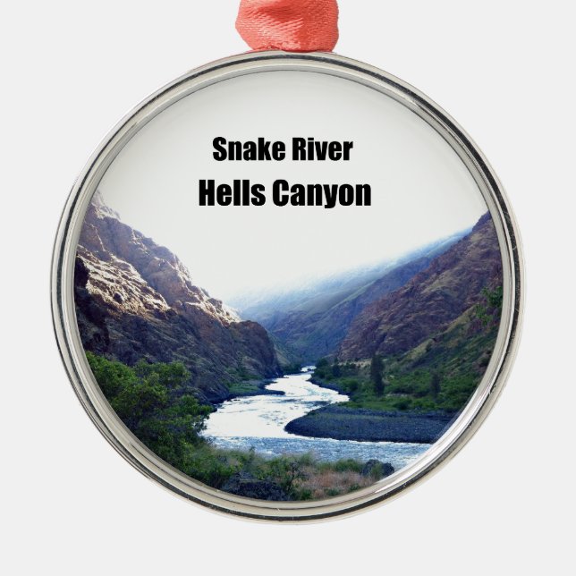 Snake RIver, Hells Canyon Metal Tree Decoration (Front)