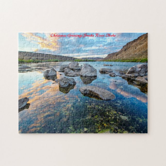 Snake River Idaho.Christmas Greetings Jigsaw Puzzle (Horizontal)