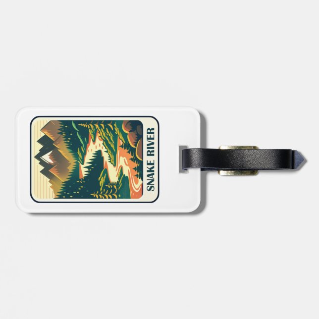 Snake River Idaho Colours Luggage Tag (Back Horizontal)