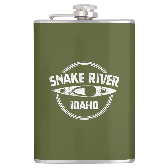Snake River Idaho Hip Flask (Front)