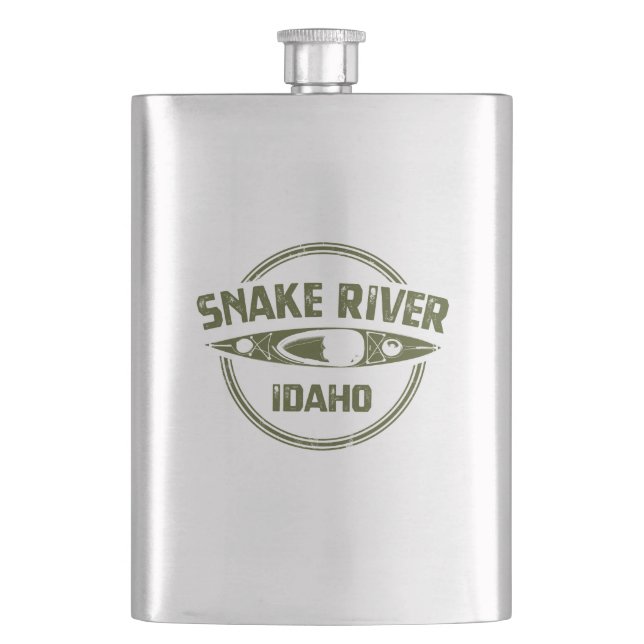 Snake River Idaho Hip Flask (Front)