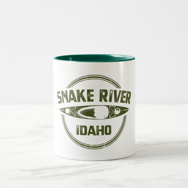 Snake River Idaho Two-Tone Coffee Mug (Center)