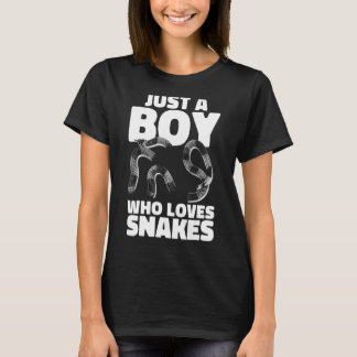 Snake Serpent Just A Boy Who Loves Snakes T-Shirt