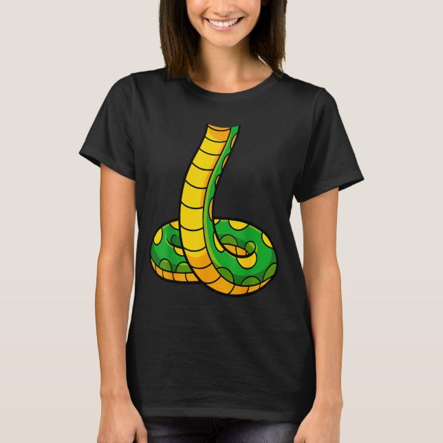 Snake Shirt Adult Men Women Kids Green Body Snake  (Front)