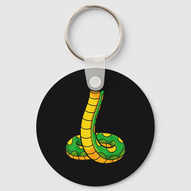 Snake Shirt Adult Men Women Kids Green Body Snake  Key Ring (Front)