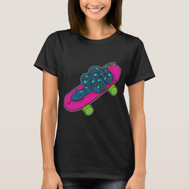 Snake Skater Skateboard T-Shirt (Front)