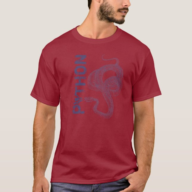 Snake skeleton, python tattoo style T-Shirt (Front)