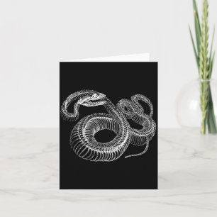 Snake Skeleton Shirt Funny Cool Halloween Kids Card
