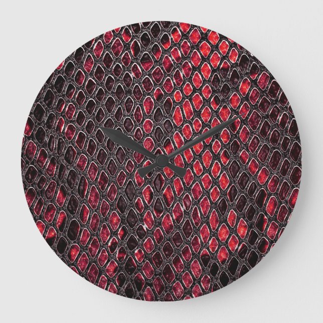Snake skin: abstract background. large clock (Front)