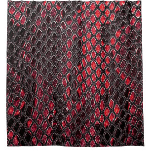 Snake skin: abstract background. shower curtain