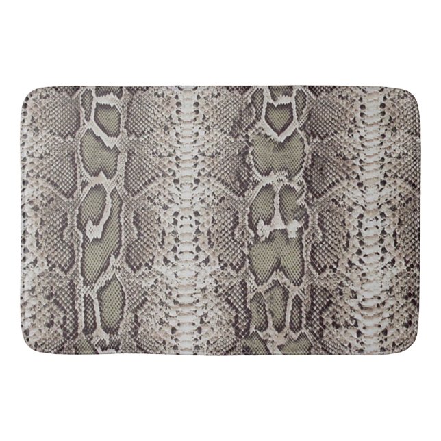 Snake Skin Animal Print Bath Mat (Front)
