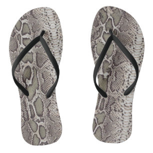 Snake Skin Animal Print Flip Flops