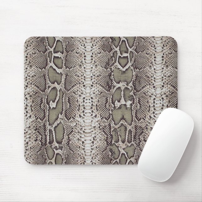 Snake Skin Animal Print Mouse Mat (With Mouse)