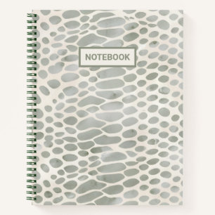 snake skin animal print notebook