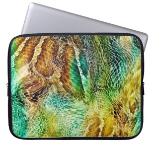 Snake skin background laptop sleeve