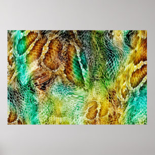Snake skin background poster