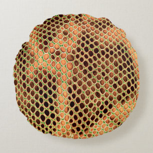 Snake skin background round cushion