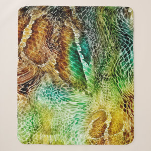 Snake skin background sherpa blanket