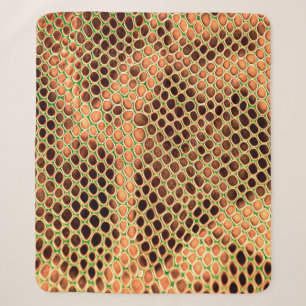 Snake skin background sherpa blanket
