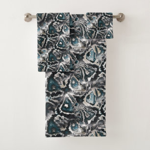 Snake skin bath towel set