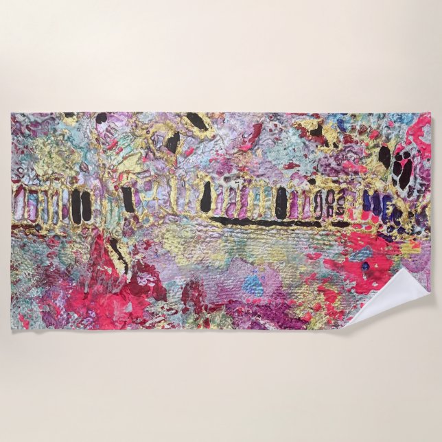 Snake Skin Beach Towel Bold Vibrant Colourful (Front)