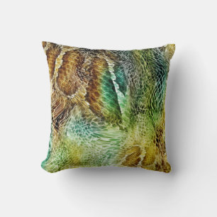 Snake Skin: Exotic Background Texture Cushion
