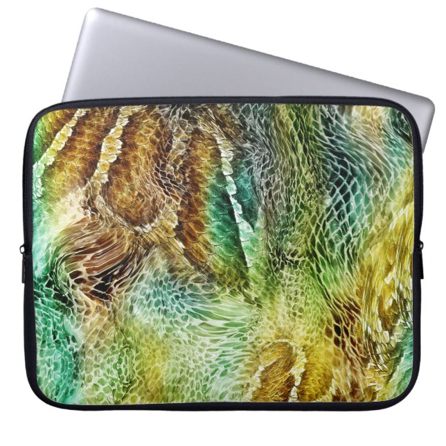 Snake Skin: Exotic Background Texture Laptop Sleeve (Front)