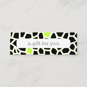 Snake Skin Grey Green Mosaic Pattern Discount Gift Mini Business Card